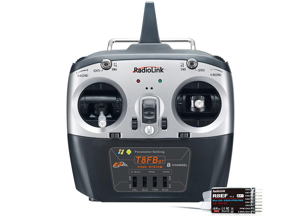 Radiolink T8FB 2.4GHz 8CHラジコンプロポ送信機 R8EF受信機付き 技適認証済