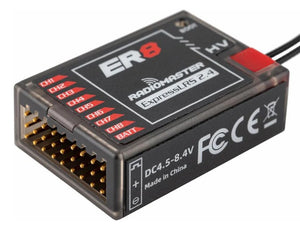 RadioMaster ER8 2.4GHz ELRS受信機 8CH PWM 固定翼用レシーバー