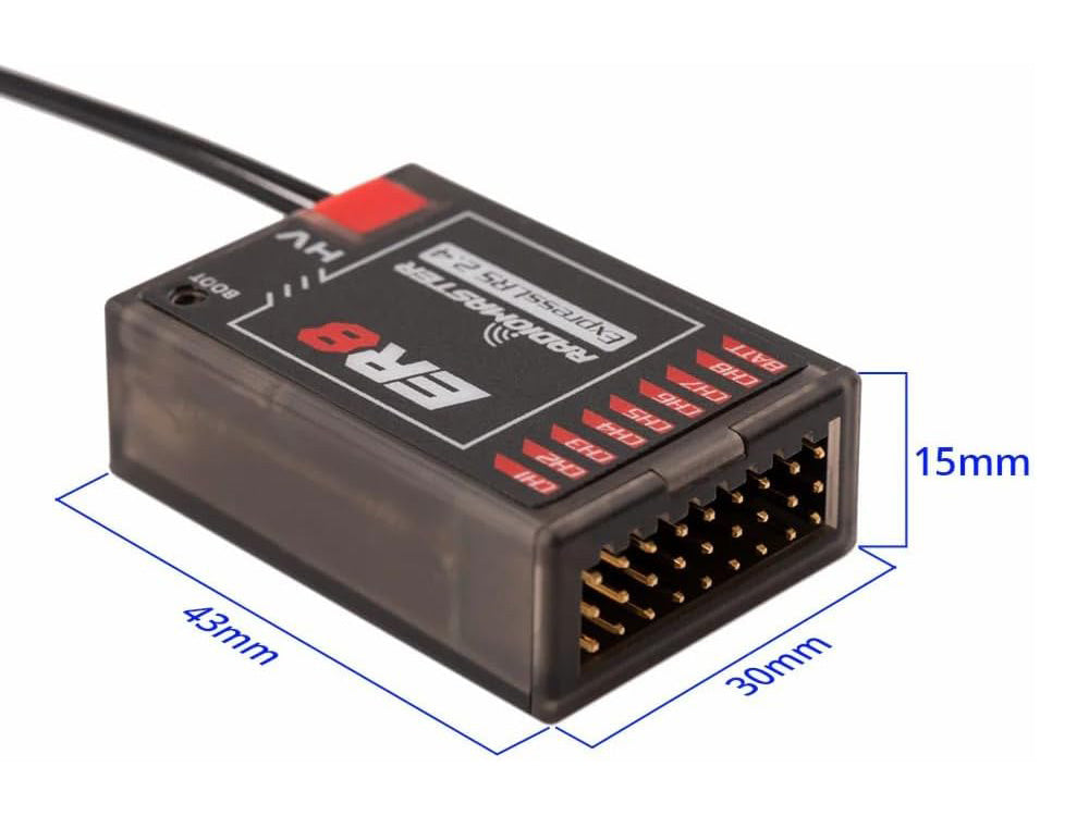 RadioMaster ER8 2.4GHz ELRS受信機 8CH PWM 固定翼用レシーバー