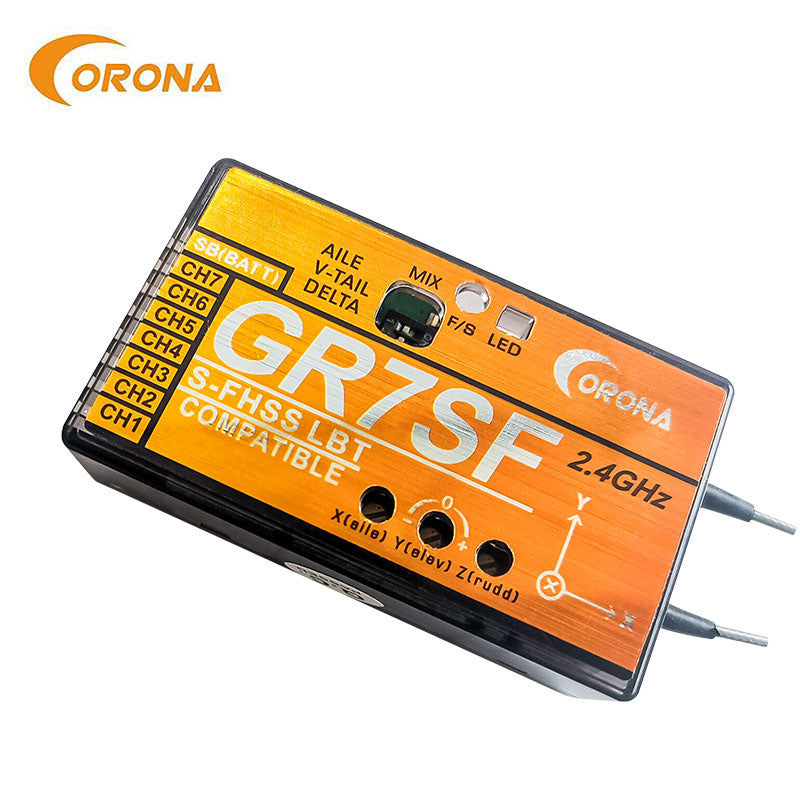 CORONA GR7SF 7CH 2.4GHz 受信機 FUTABA互換 S-FHSS対応 ジャイロ機能