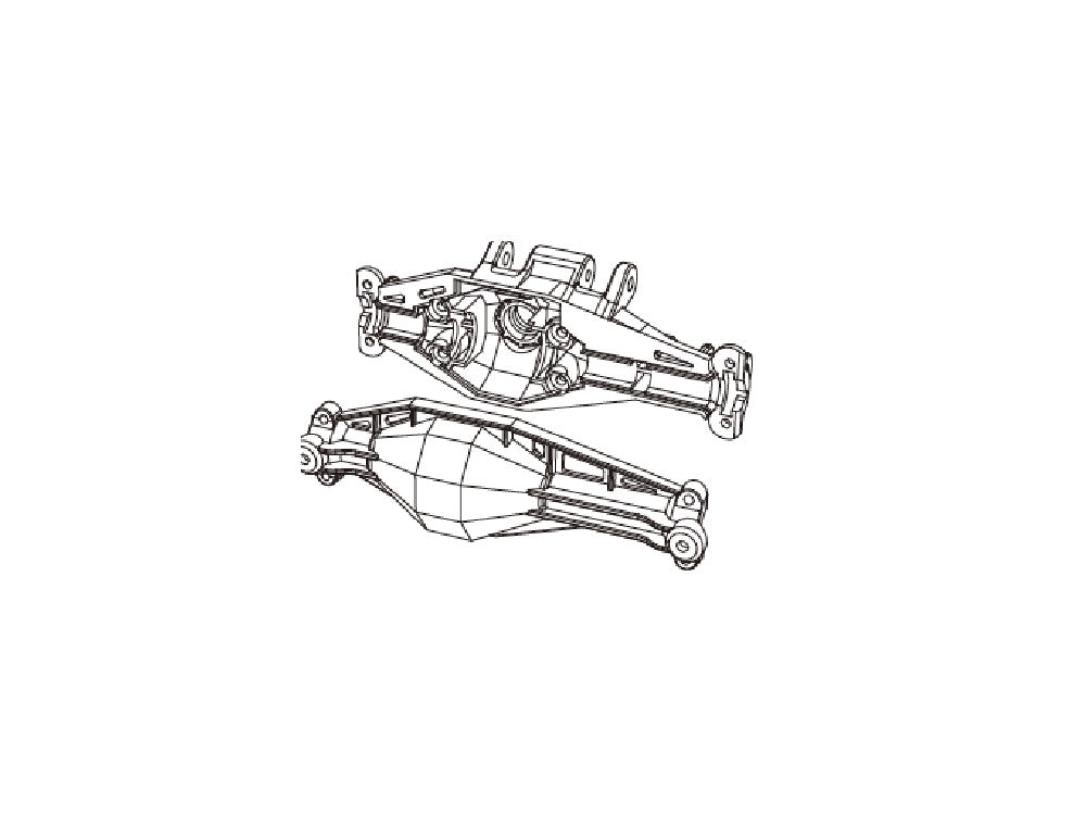 MJX Hyper Go H12P/H12Y用リアアクスル  高品質RCクローラー交換パーツ
