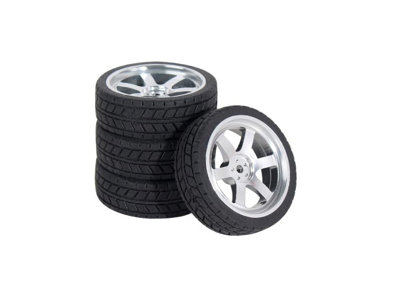 LDRC LD1804/LD1803 金属製銀色ホイール&タイヤ