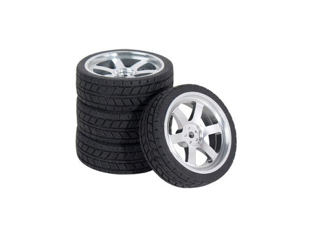 LDRC LD1804/LD1803 金属製銀色ホイール&タイヤ
