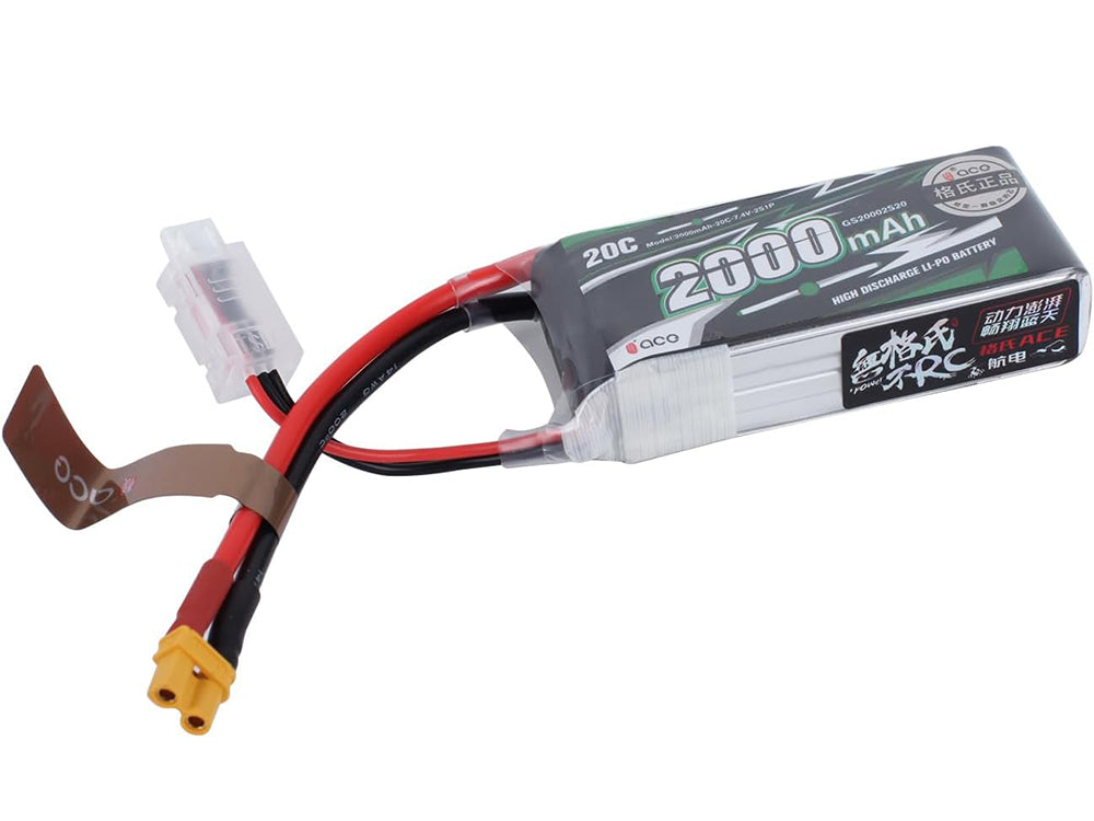 Gens ACE 2000mAh 2S 20C 7.4V リポバッテリー XT30コネクター – YOYOHOBBY