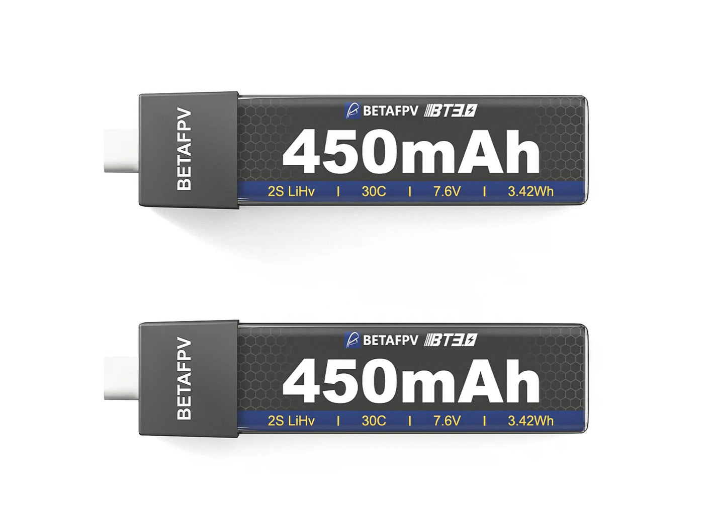 Betafpv BT3.0 450mAh 2S リポバッテリー(2PCS)