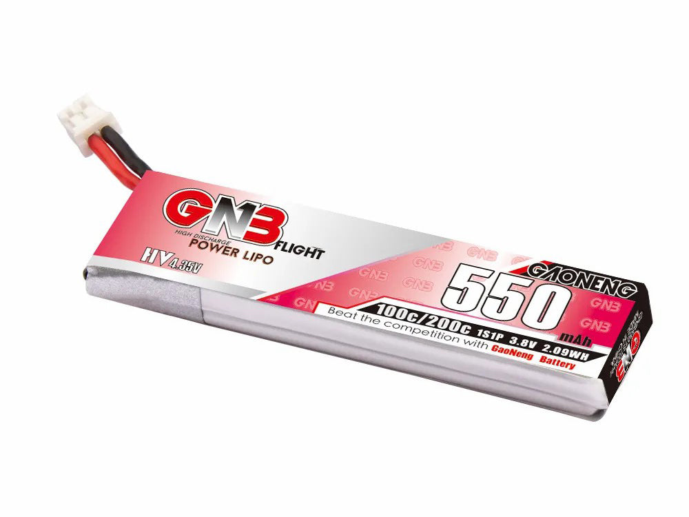 GNB 550mah 1S 3.8V LiHV 80Cリポバッテリー PH2.0 4個入り