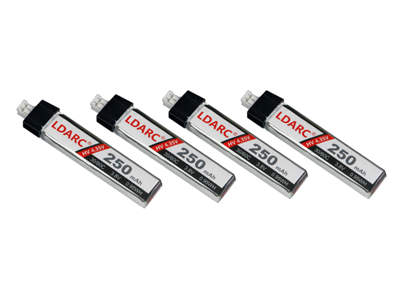 LDARC 3.8V 250mAh/550mAh リポバッテリーPH2.0 4pcs