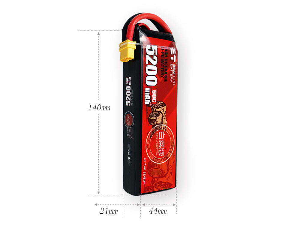 BEAT 5200mAh 50C 2S/3S/4S リポバッテリーRCカー用