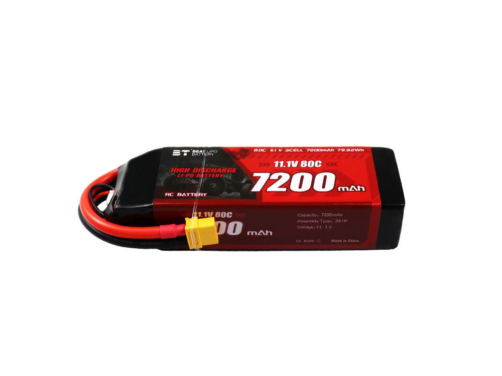 BT 7200mAh リポバッテリー｜RCカー用 2S/3S 80C電池｜ 高速オフロードラジコンカーなど対応