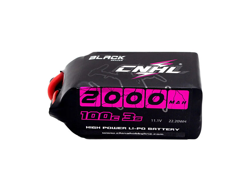 CNHL ブラックシリーズ 2000mAh 11.1V 3S 100C LiPoバッテリー（XT60付き）RCカー・ドローン・FPV対応