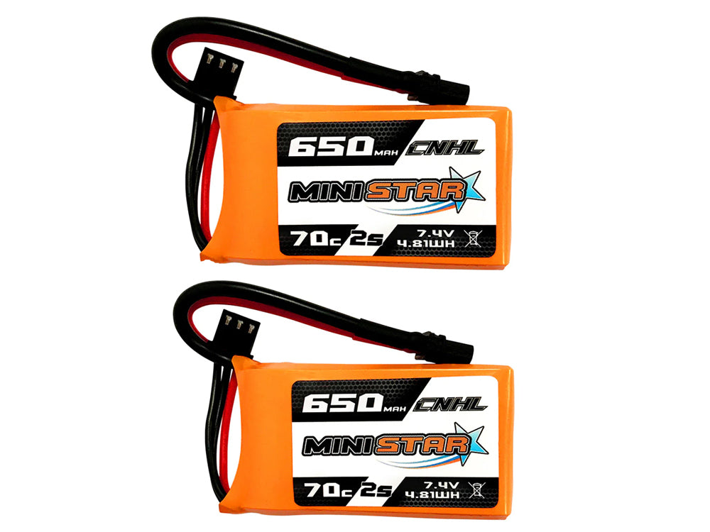 CNHL MiniStar 2S 7.4V 70C Lipoバッテリー 650mAh / 850mAh FPVドローン/RCボートなど対応２本セット