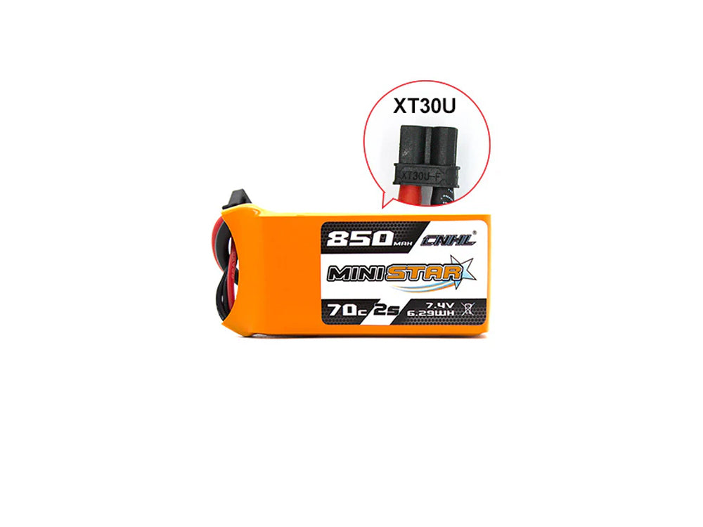 CNHL MiniStar 2S 7.4V 70C Lipoバッテリー 650mAh / 850mAh FPVドローン/RCボートなど対応２本セット