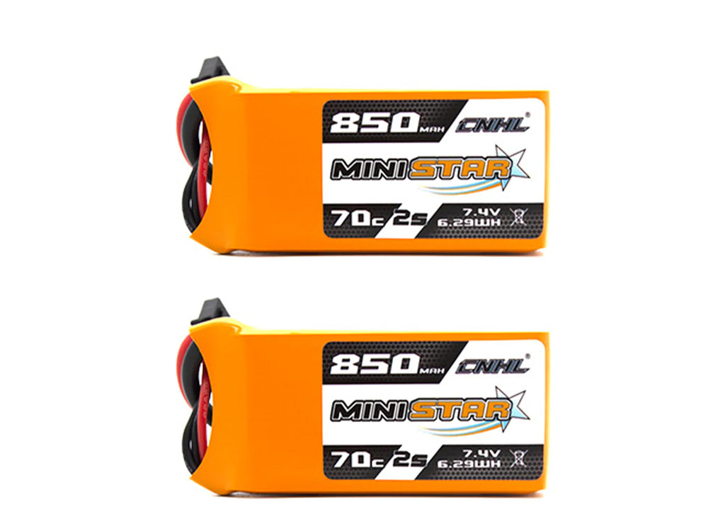 CNHL MiniStar 2S 7.4V 70C Lipoバッテリー 650mAh / 850mAh FPVドローン/RCボートなど対応２本セット