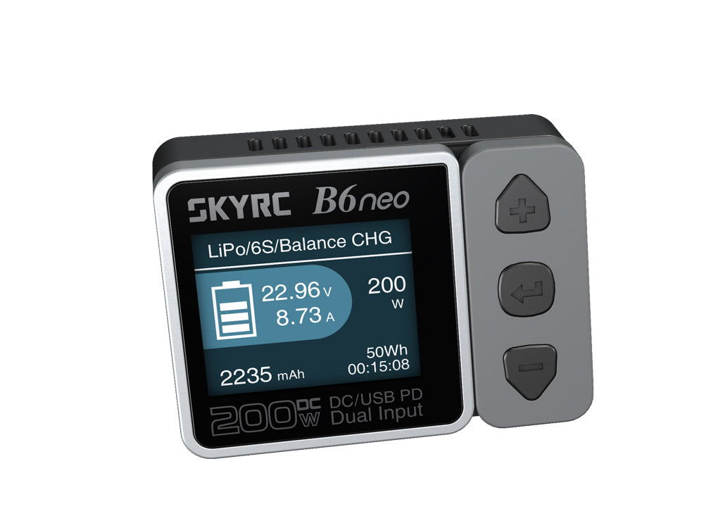 SkyRC B6neo 200W 日本語表示多機能スマート充電器 バランスチャージャー 放電器