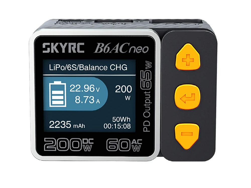 SkyRC B6ACneo スマート充電器 DC 200W AC 60W バッテリーバランス充電器 – YOYOHOBBY