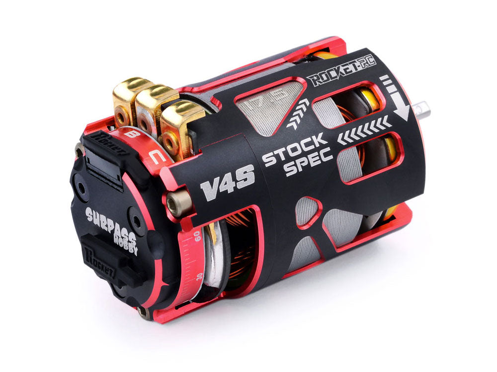 ROCKET-RC 540 V4S  センサー付きブラシレスモーター｜1/10ラジコンカー競技用 ・STOCK SPEC仕様 ｜10.5T〜21.5T 選択可能