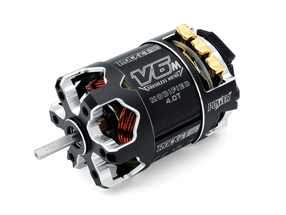 ROCKET-RC 540 V6-M センサー付きブラシレスモーター｜1/10ラジコンカー競技用 ・MODIFIED仕様 ｜3.5T〜10.5T 選択可能