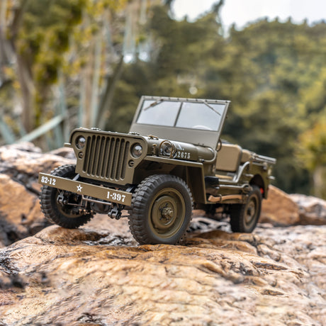 RocHobby 1/12  WILLYS MB グリーン RCクローラー オフロード RTR 技適認証済み