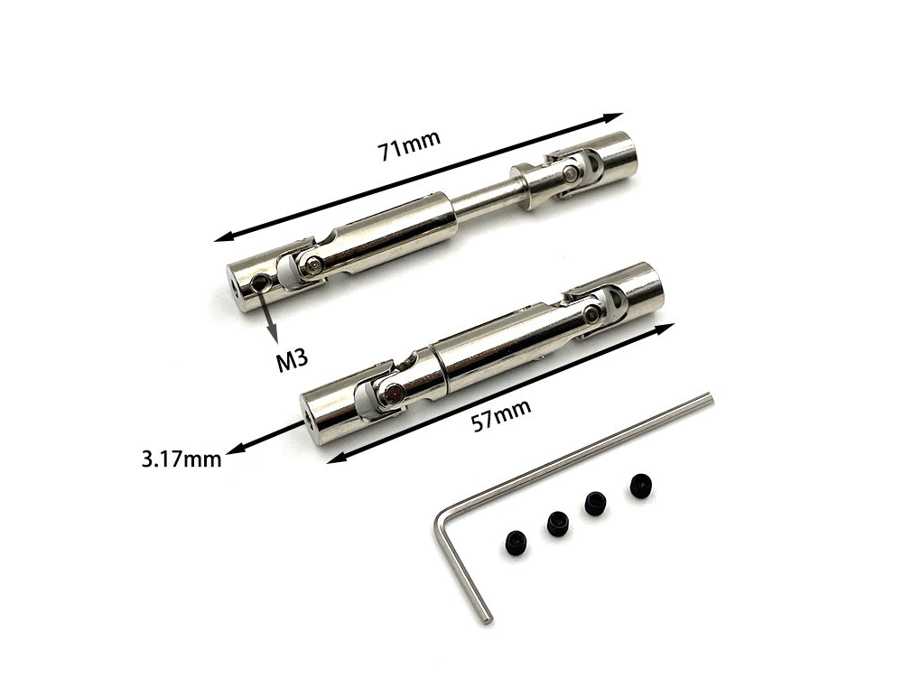 金属製ドライブシャフト アップグレードパーツ 57–70mm WPL / MN MODEL